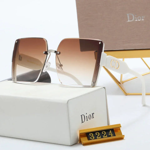 5 colors fashion frameless splicing oval temple polarized sunglasses