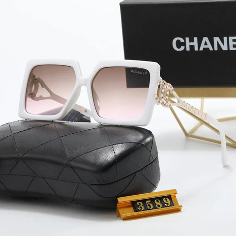 5-color fashionable square frame letter polarized sunglasses